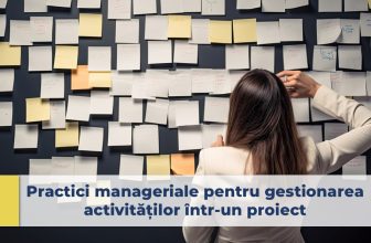 practici manageriale, organizarea activităţilor, proiect