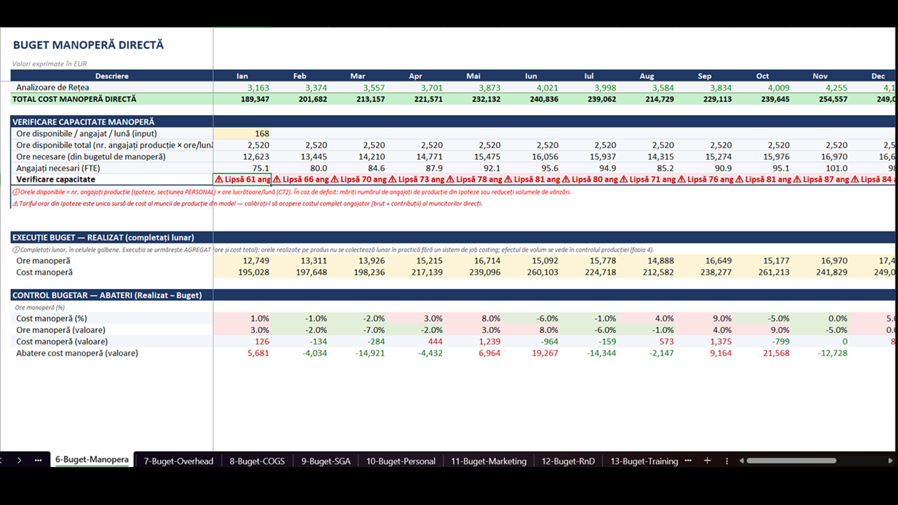 Master Budget & Control Financiar (activitate de productie) - imagine 16