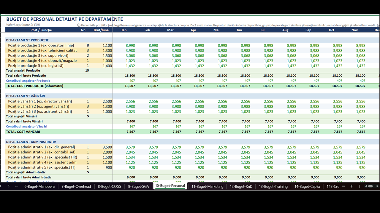 Master Budget & Control Financiar (activitate de productie) - imagine 8